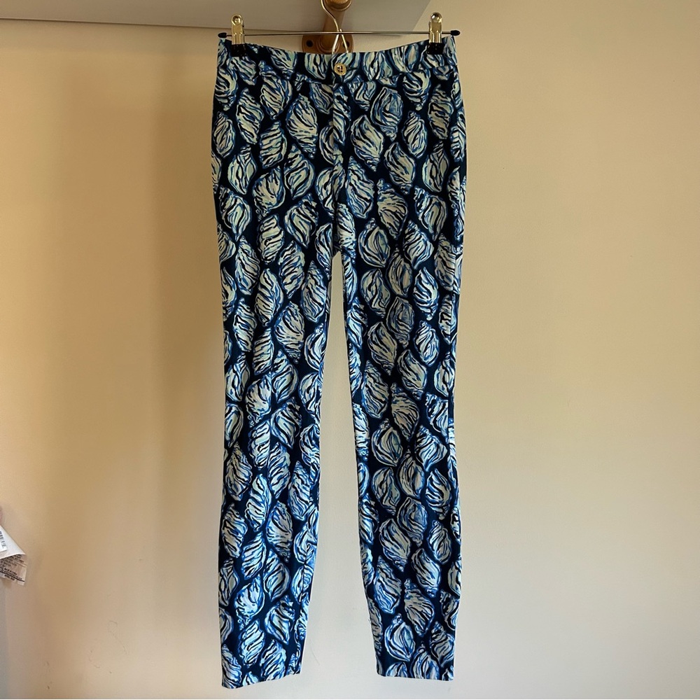 Lilly Pulitzer Keliani Stretch Pant High Tide Navy Drop In Navy Shell Size 00